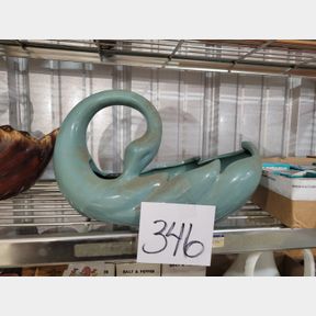 Vintage "KANSAS MADE!" Miltonvale swan planter