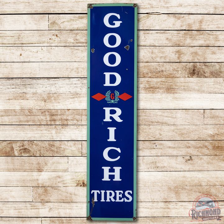 6' Goodrich Tires & Logo Porcelain Sign TAC 8