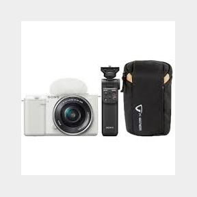 Sony ZV-E10 Mirrorless Camera and 16-50mm Lens (White) and GP-VPT2BT Grip and Bag -50599/3375 B1 (S1) HV