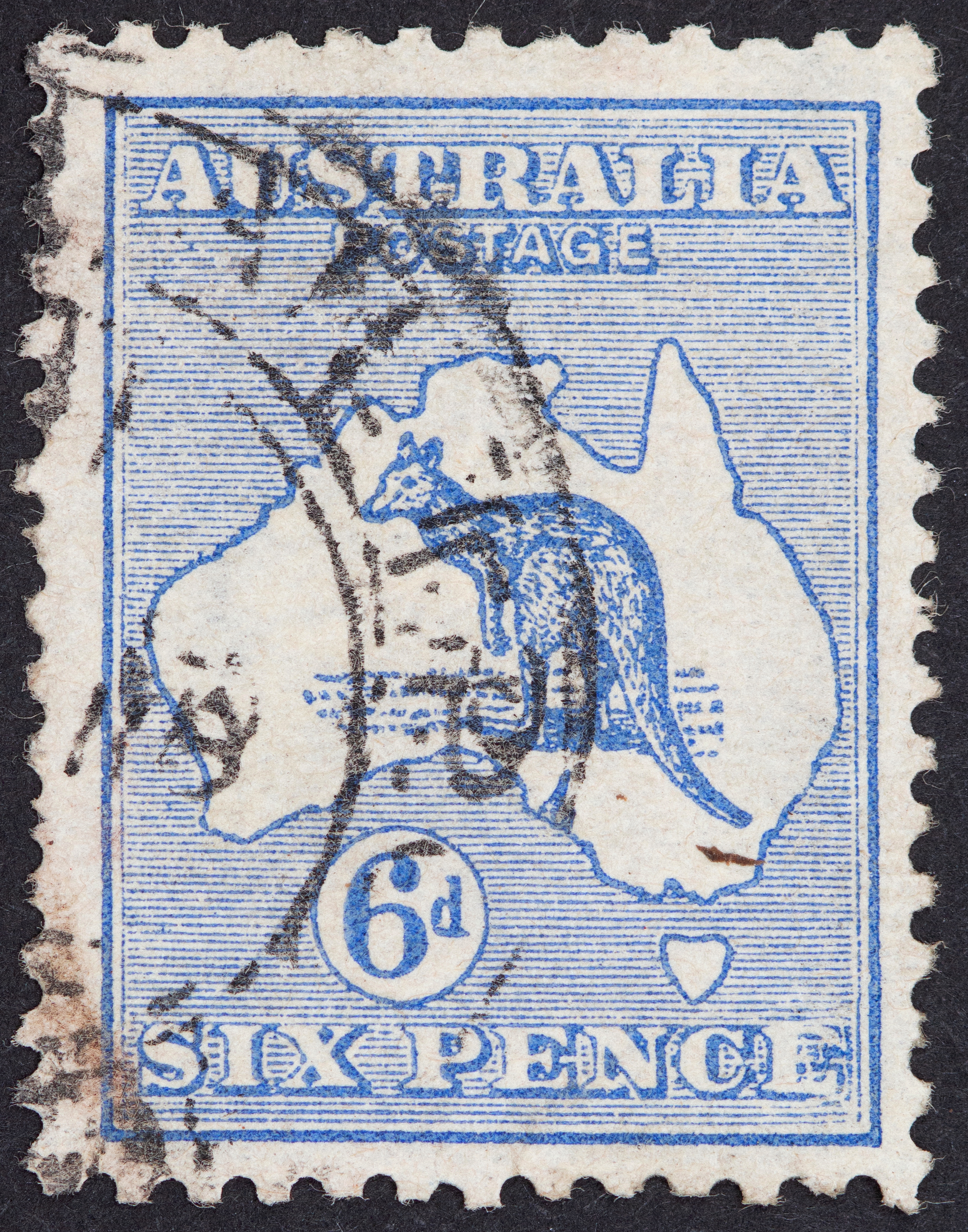 443 · First Watermark, Sixpence, 1913, Fine