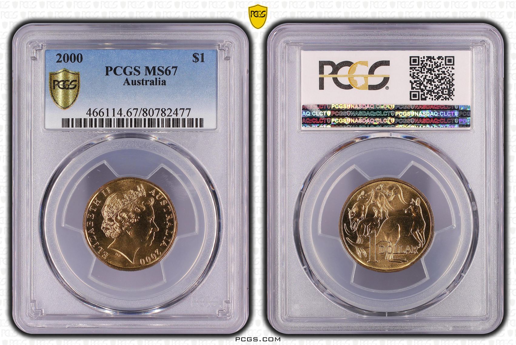 Elizabeth II, One Dollar, 2000, PCGS MS67