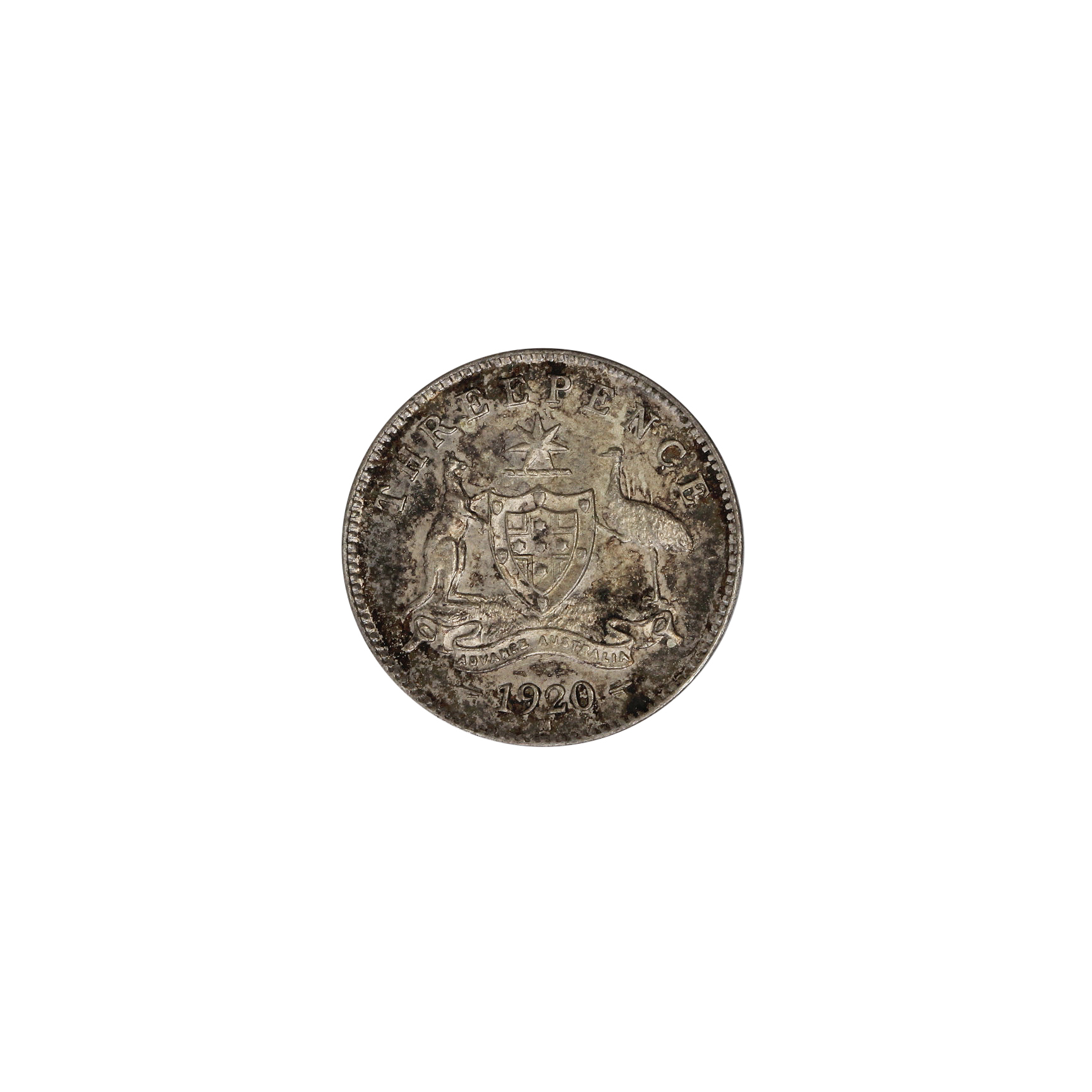 George V, Threepence, 1920-M, CHU