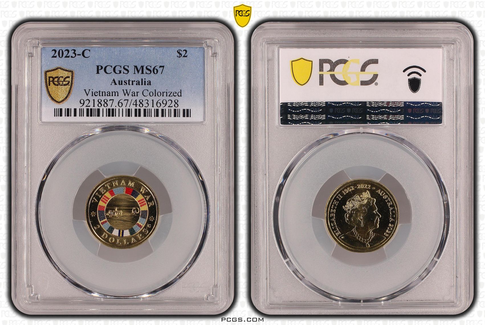Vietnam War Colourised, Two Dollar, 2023-C, PCGS MS67