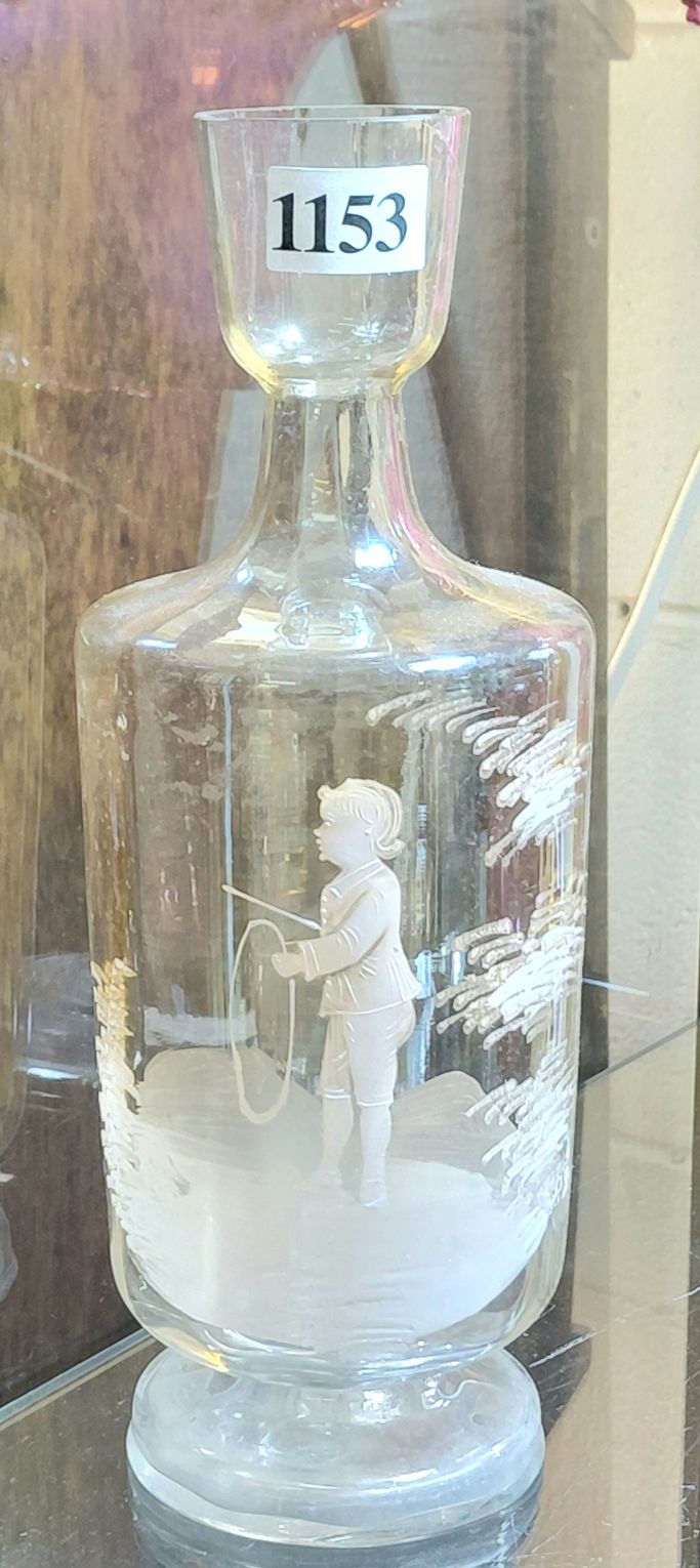 Mary Gregory Glass Decanter