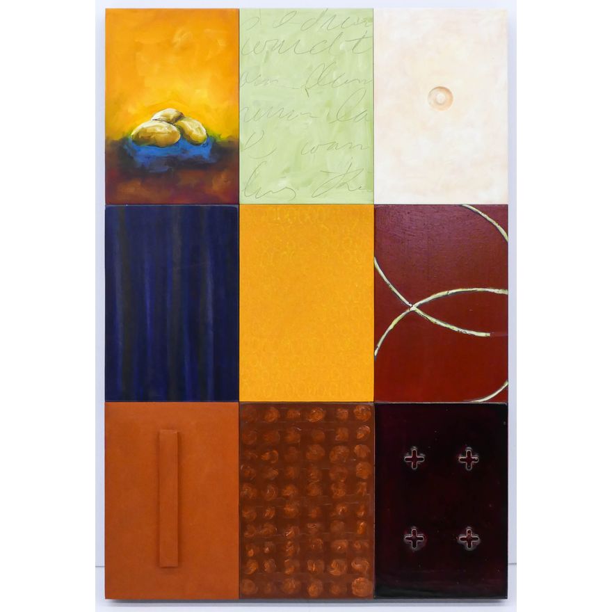 Carol Redmond ''Nine Panels with Blue Stripes'' 2003