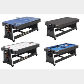 NEW 4 IN 1 7 FT GAMES POOL AIR HOCKEY TABLE B1204