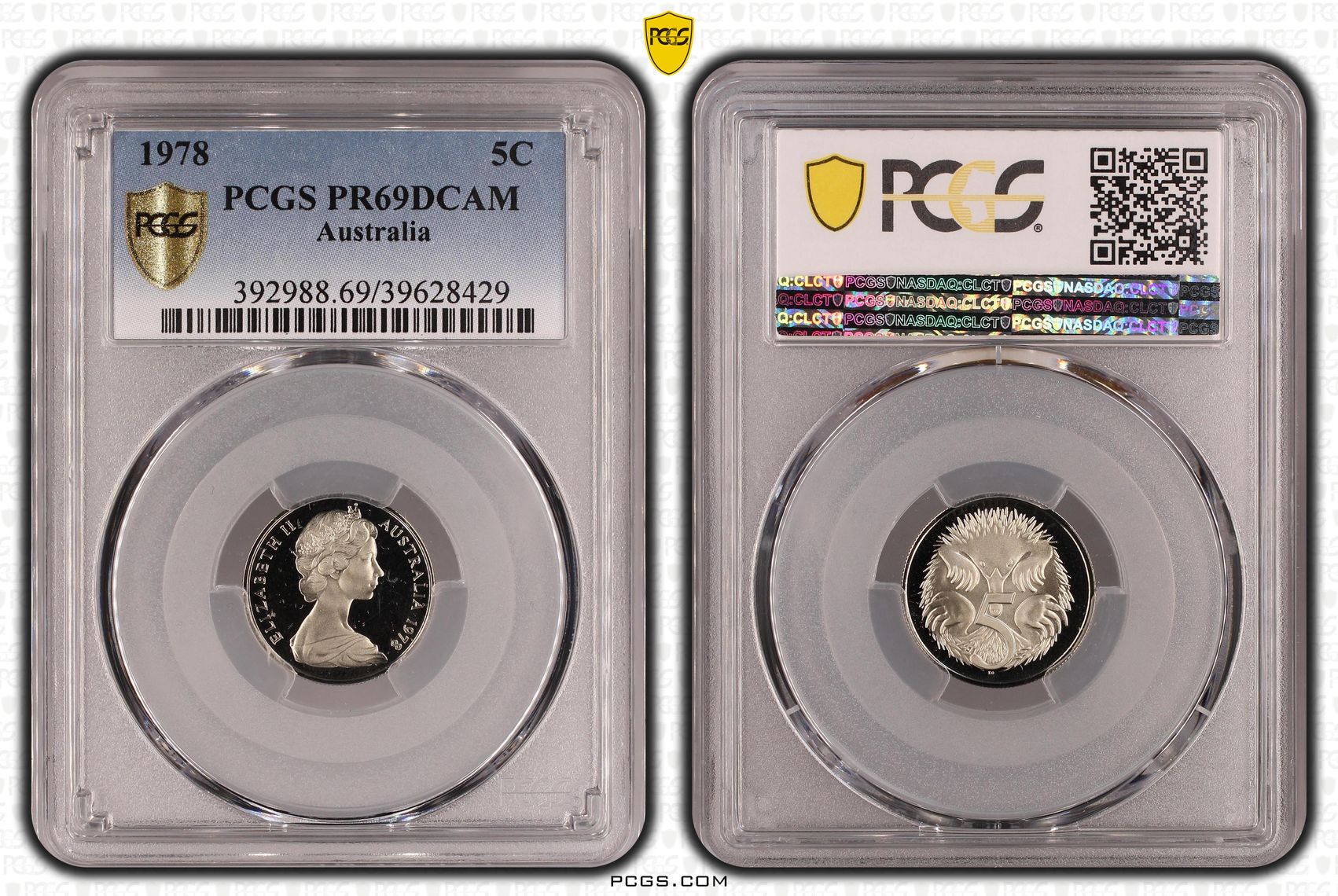 Elizabeth II, Five Cent, 1978, PCGS PR69DCAM