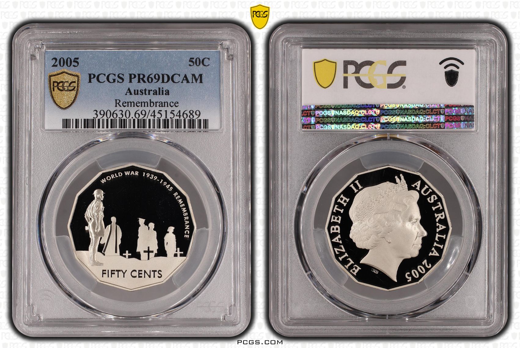 Remembrance, Fifty Cent, 2005, PCGS PR69DCAM