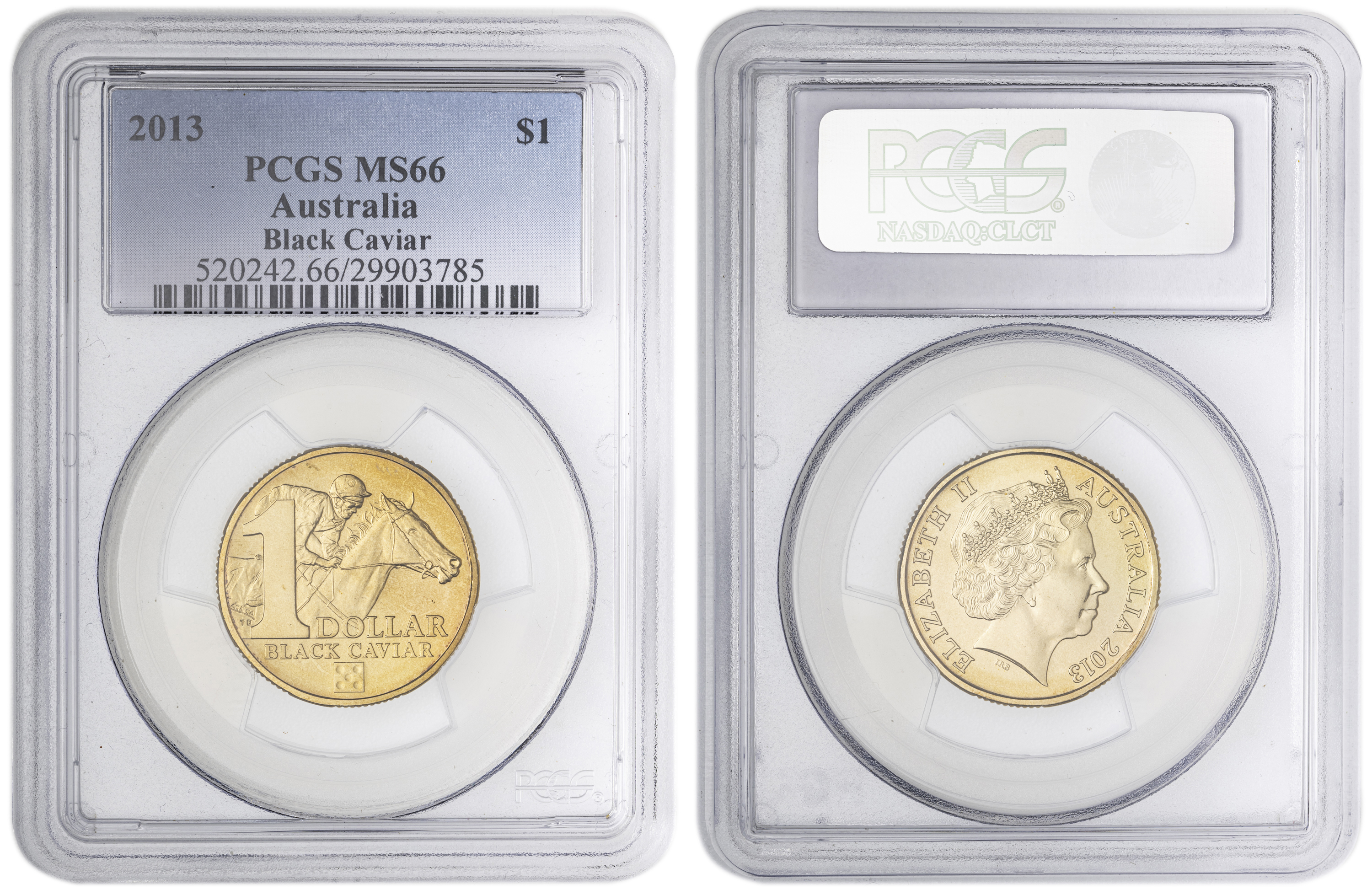 Black Caviar , One Dollar, 2013, PCGS MS66