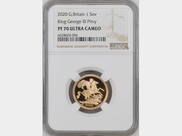 2020 ELIZABETH II 'GIII PRIVY' PROOF GOLD SOVEREIGN PF70 UCAM