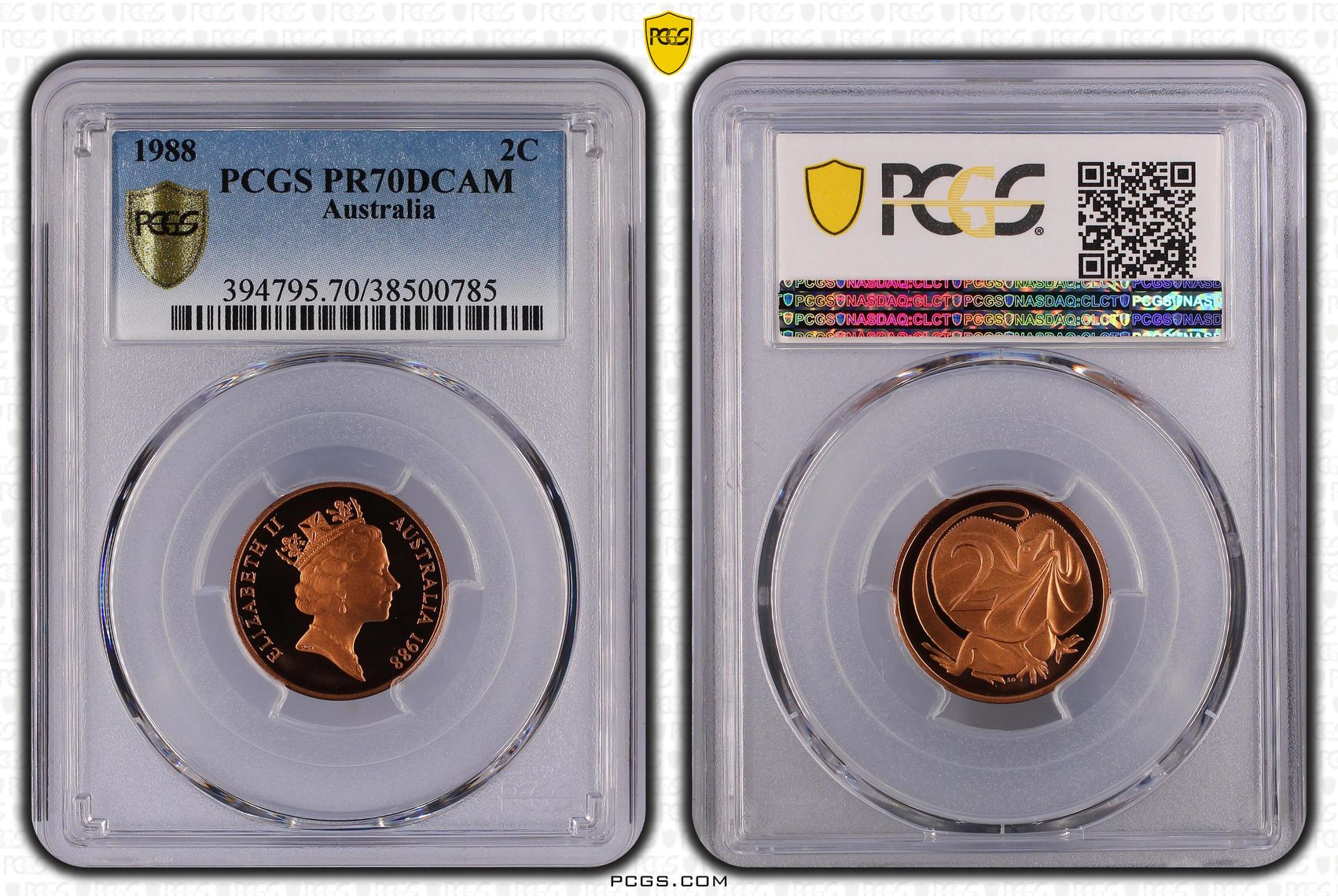 40 · 1988 Australia Two Cent, 2c PCGS - PR70DCAM POP 15/0 -785