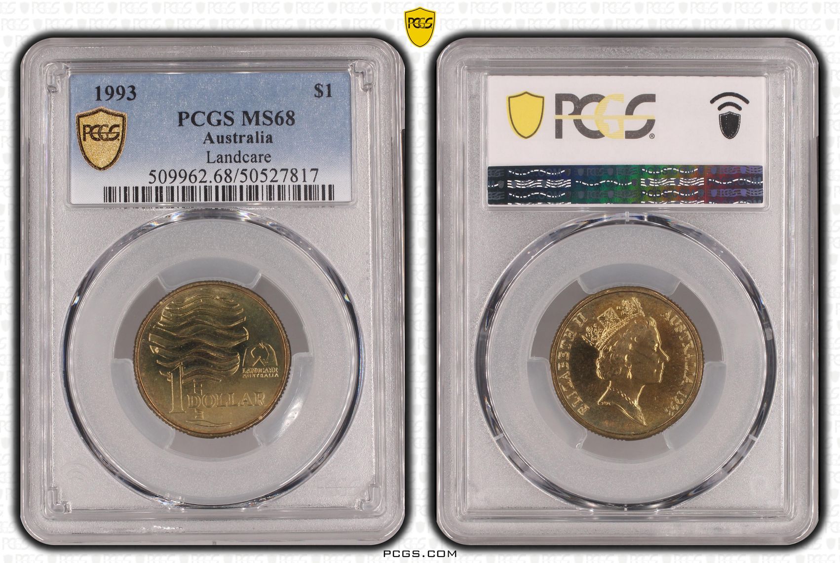 Landcare, POP 19/0, One Dollar, 1993, PCGS MS68