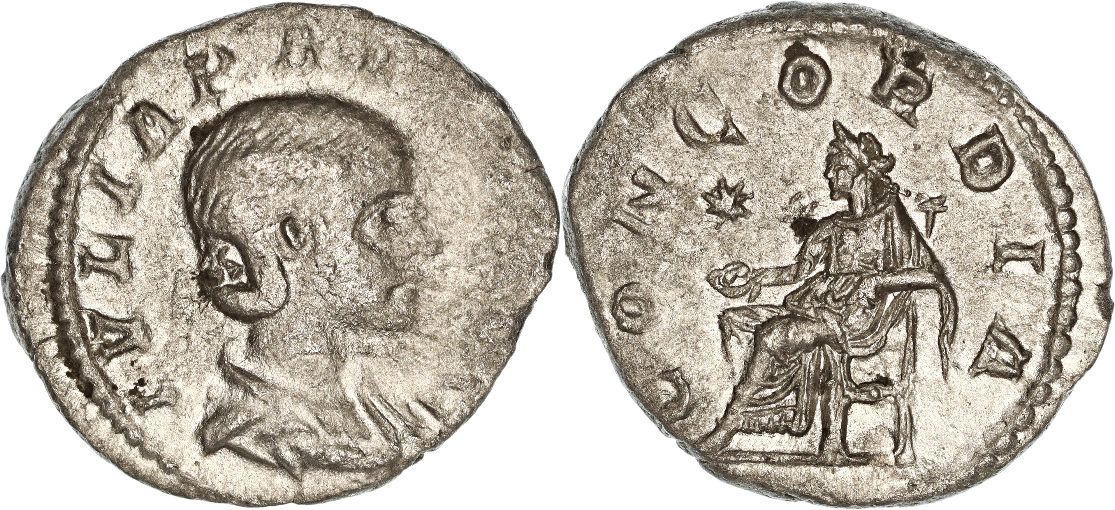Roman Empire, Julia Paula, Silver Denarius, 220 AD, VF-gVF