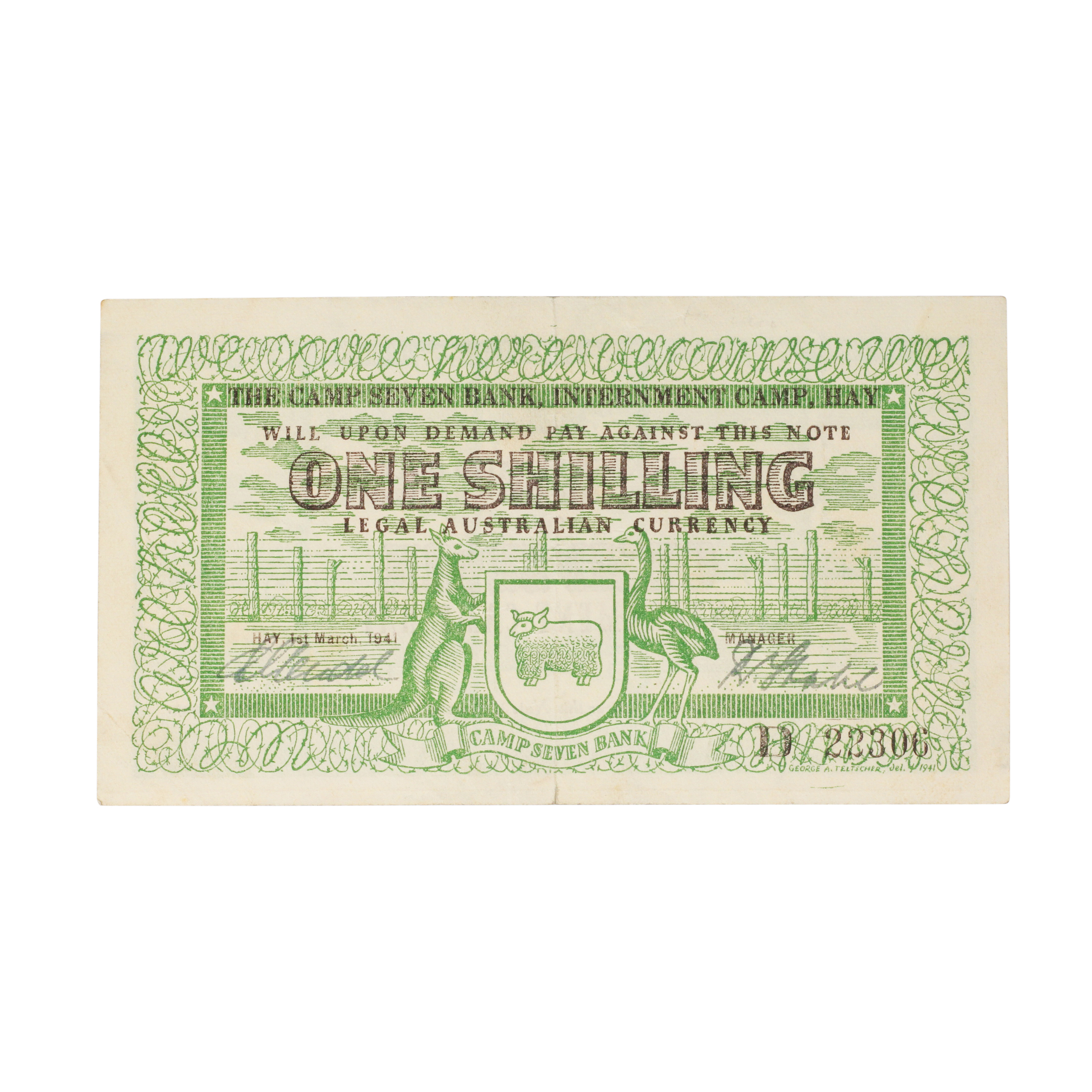 120. · Hay Internment Camp, One Shilling,  1941, VF