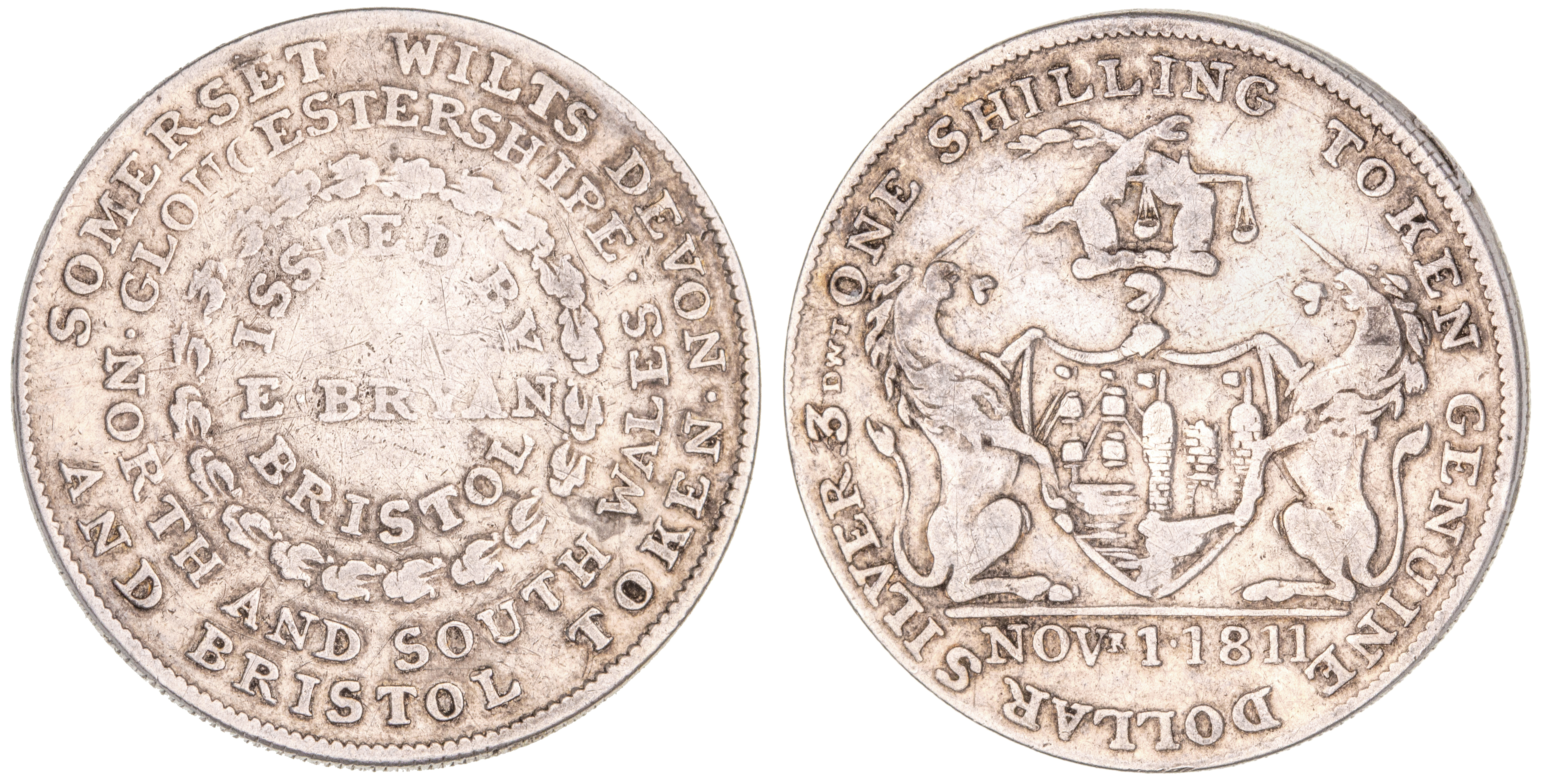 Great Britain, Somerset, Shilling, 1811, aVF
