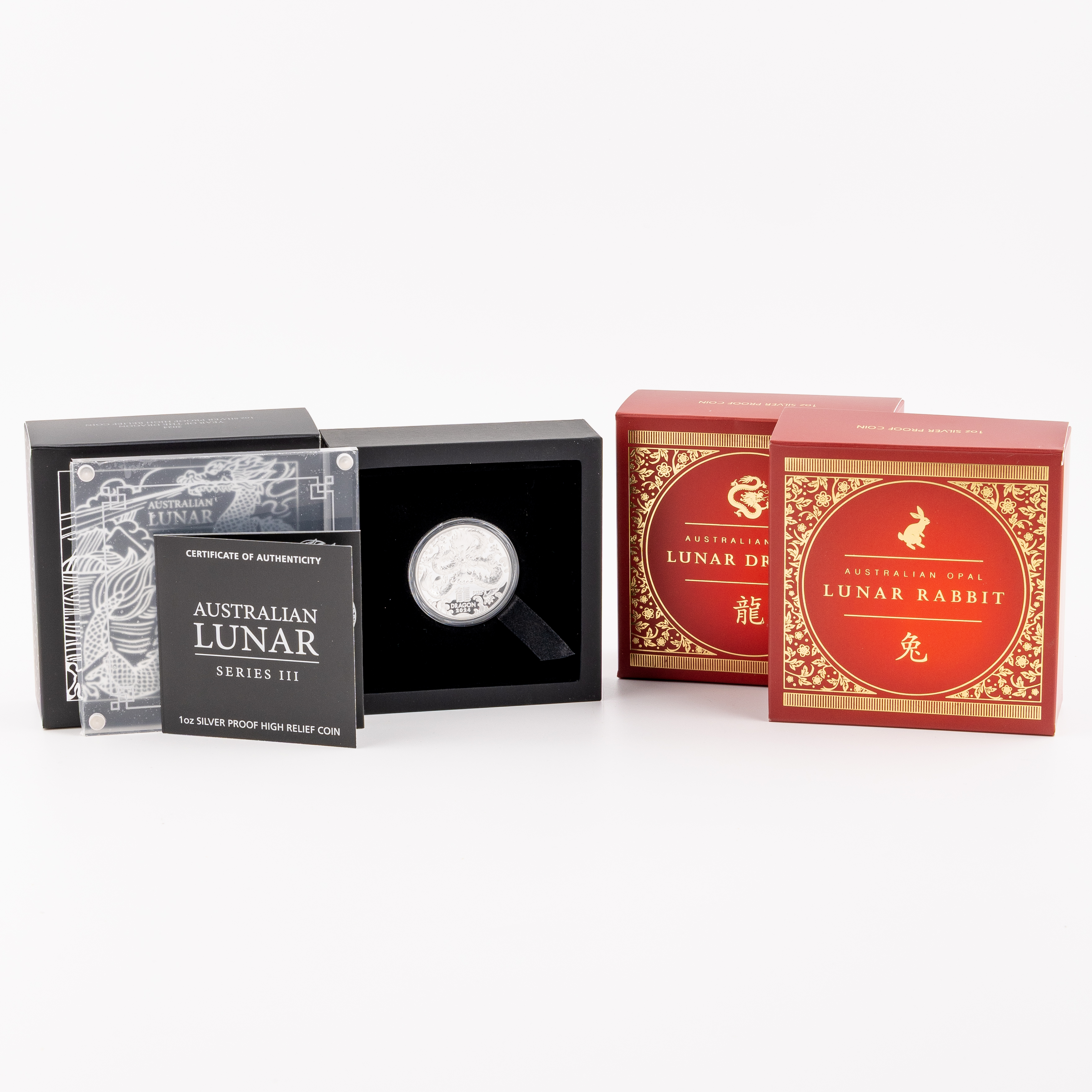 Elizabeth II, Perth Mint - Lunar III Series, Dragon & Opal Series, Rabbit & Dragon, One Dollar, 2023 - 2024, FDC