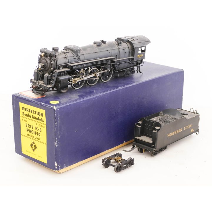Max Gray Erie K-5 Pacific (2941) Engine and Tender O Gauge Scale Model Train with Box (Engine Box only) - Painted and used
