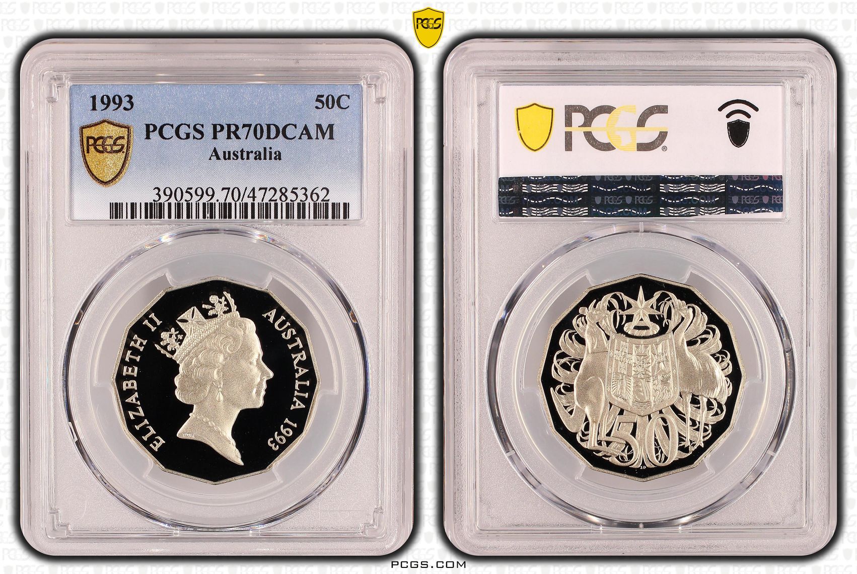 Elizabeth II, Fifty Cent, 1993, PCGS PR70DCAM