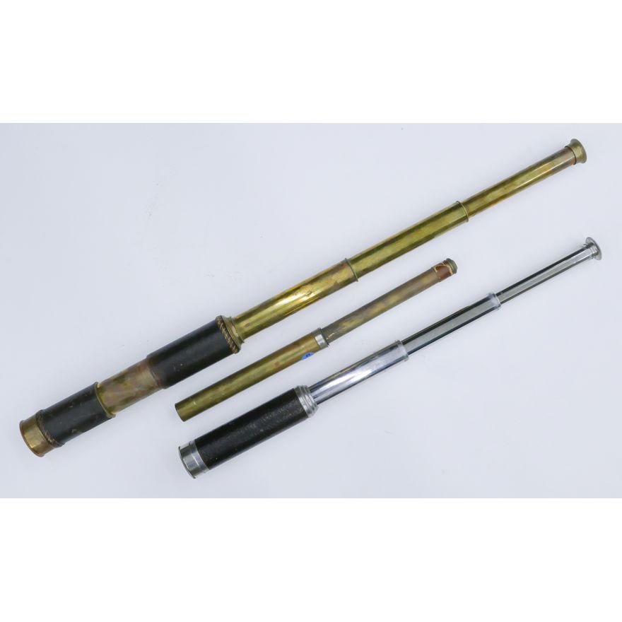 3pc Antique Small Telescopes 8'' to 10''