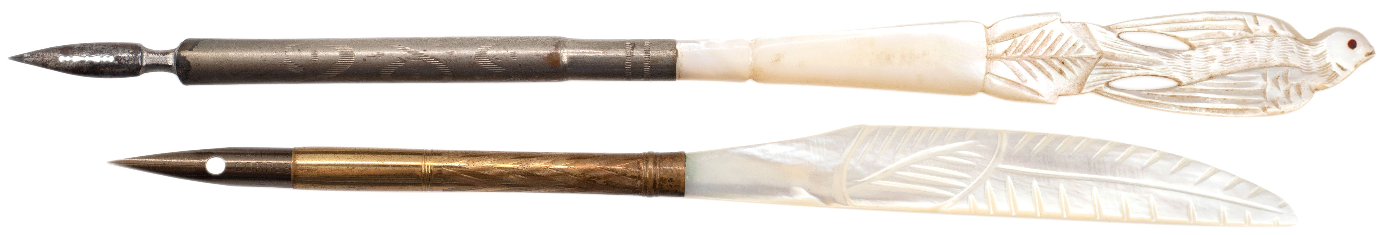 224 · Great Britain, Pens and Writing Memorabilia, Mother-of-Pearl Dip Pens, c.1870, VGC