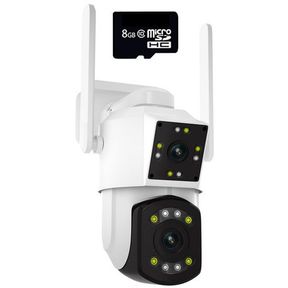 Dual View Two Viewing Angles Home Office Outdoor Security Camera 8GB Card | NOT TESTED