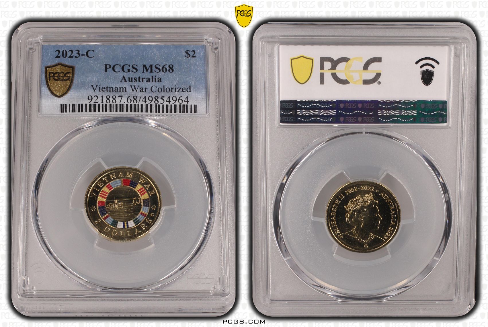 Vietnam War Colourised, Two Dollar, 2023-C, PCGS MS68
