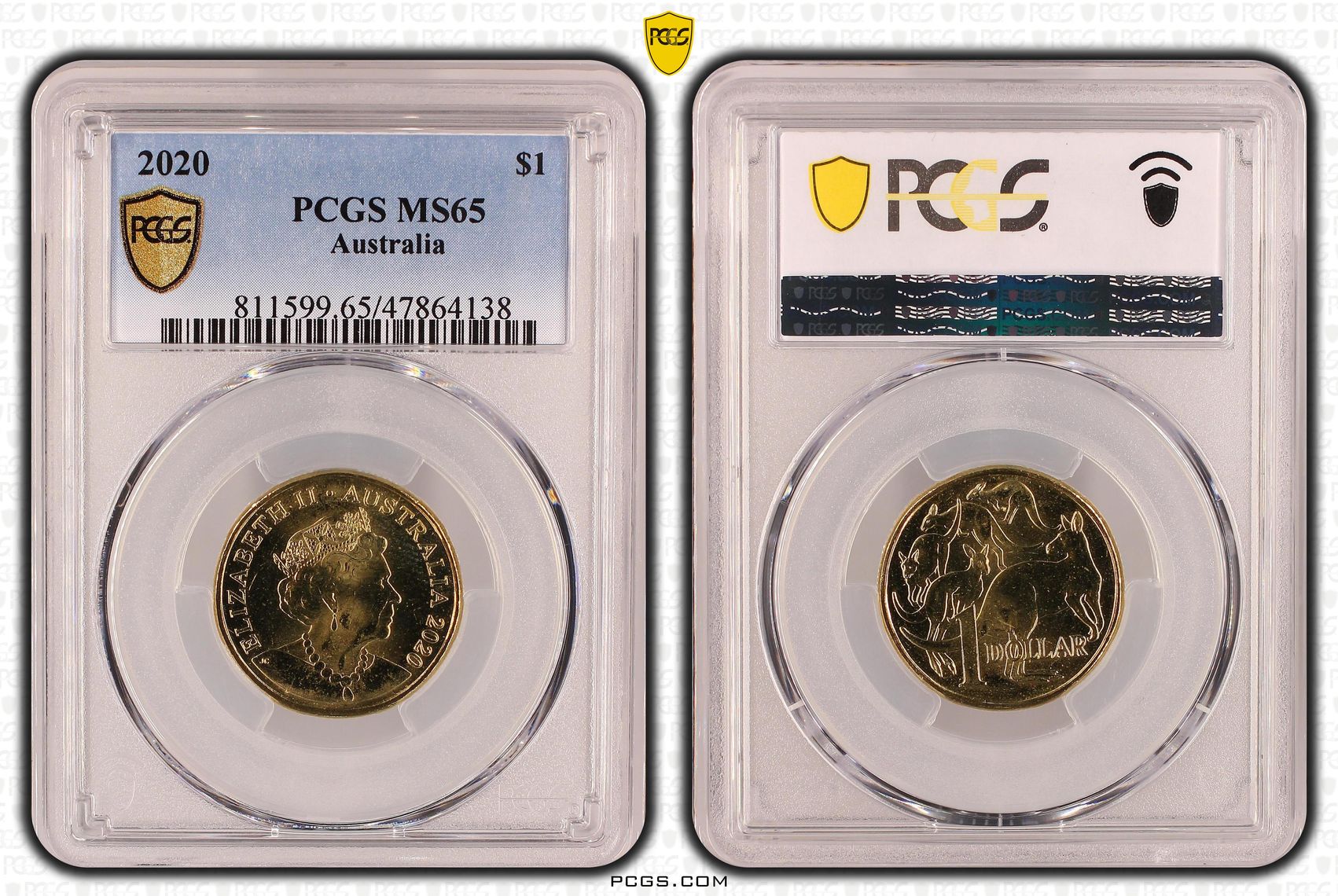 One Dollar, 2020, PCGS MS 65