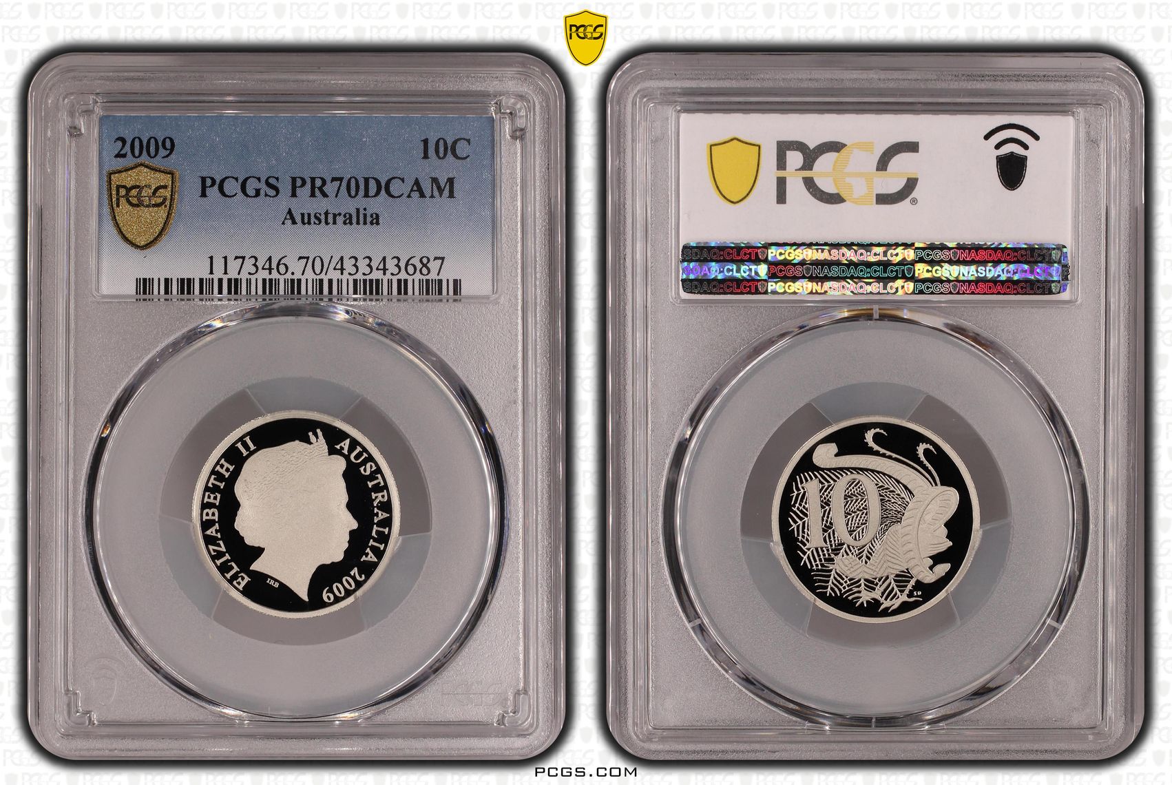 Elizabeth II, Ten Cent, PR70DCAM , 2009 PCGS POP - 23/0