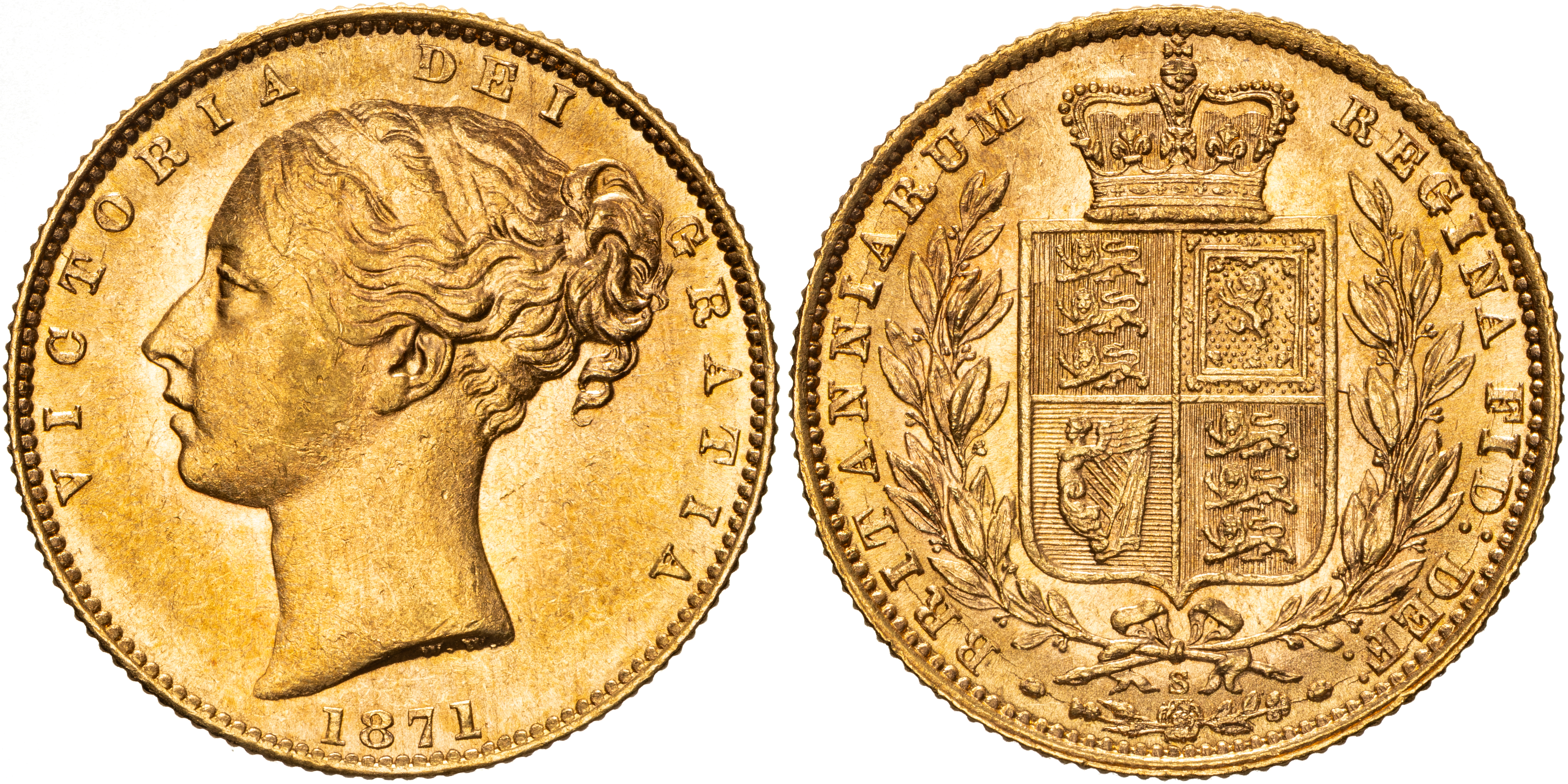 Victoria, Sovereign, 1871-S, UNC