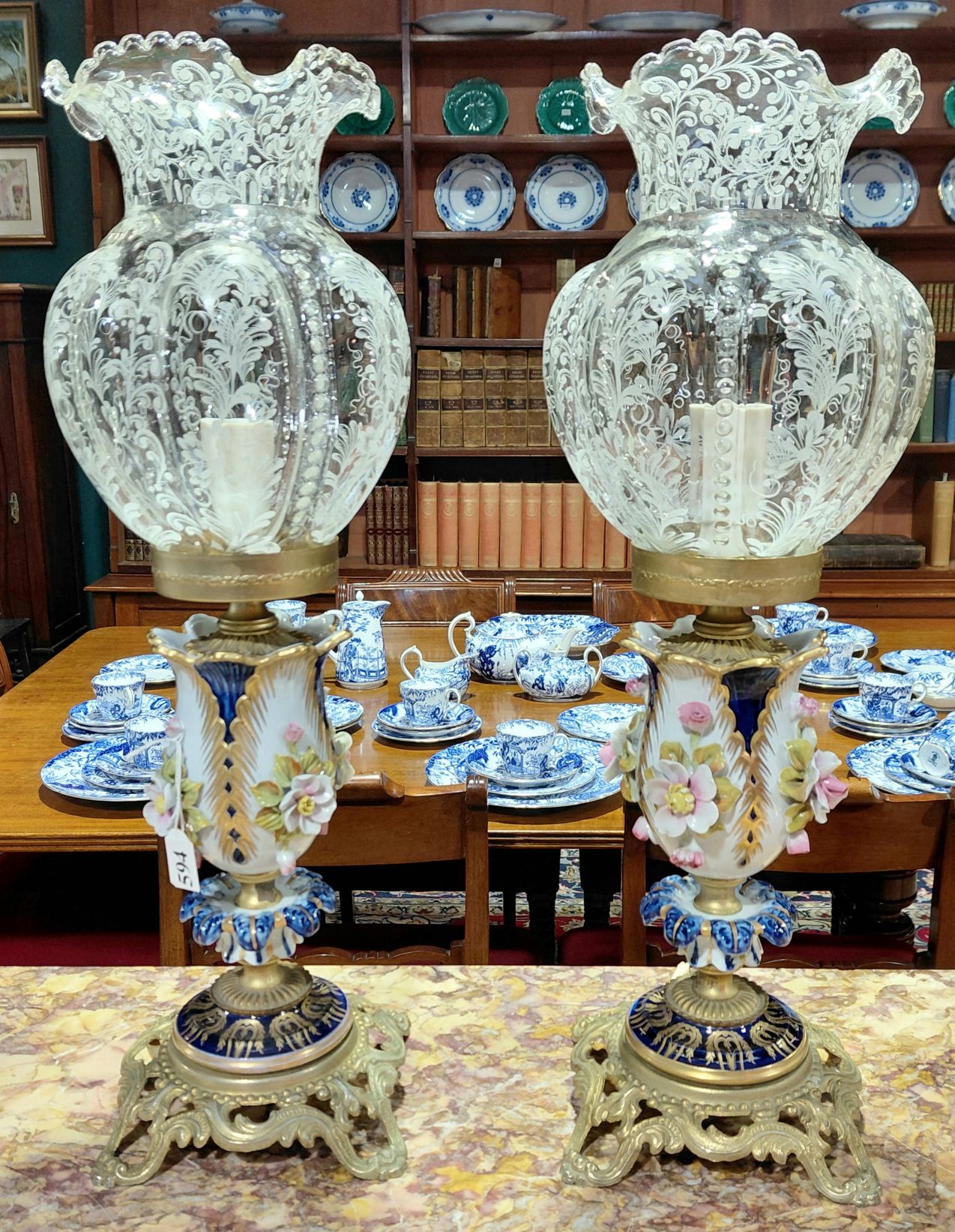 594 · FRENCH PORCELAIN LAMPS