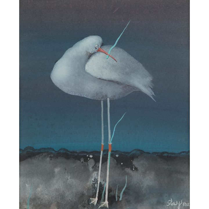 Stasys Eidrigevicius | Samotny ptak, 1982