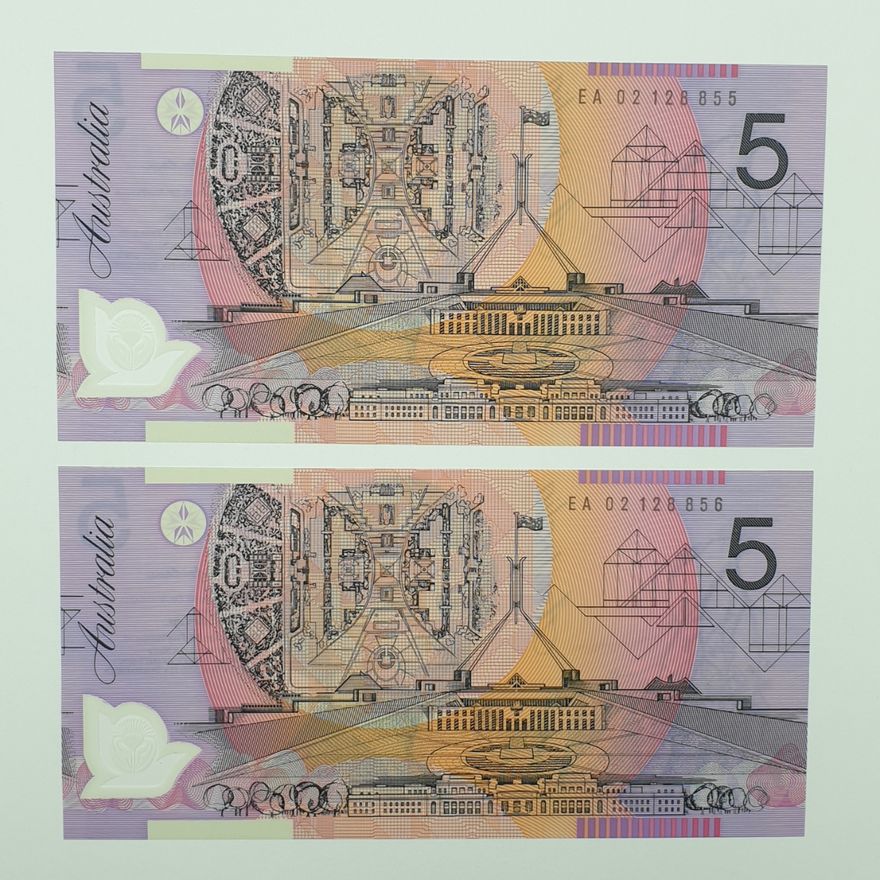 LAST PREFIX - Consec. M/H $5 Notes