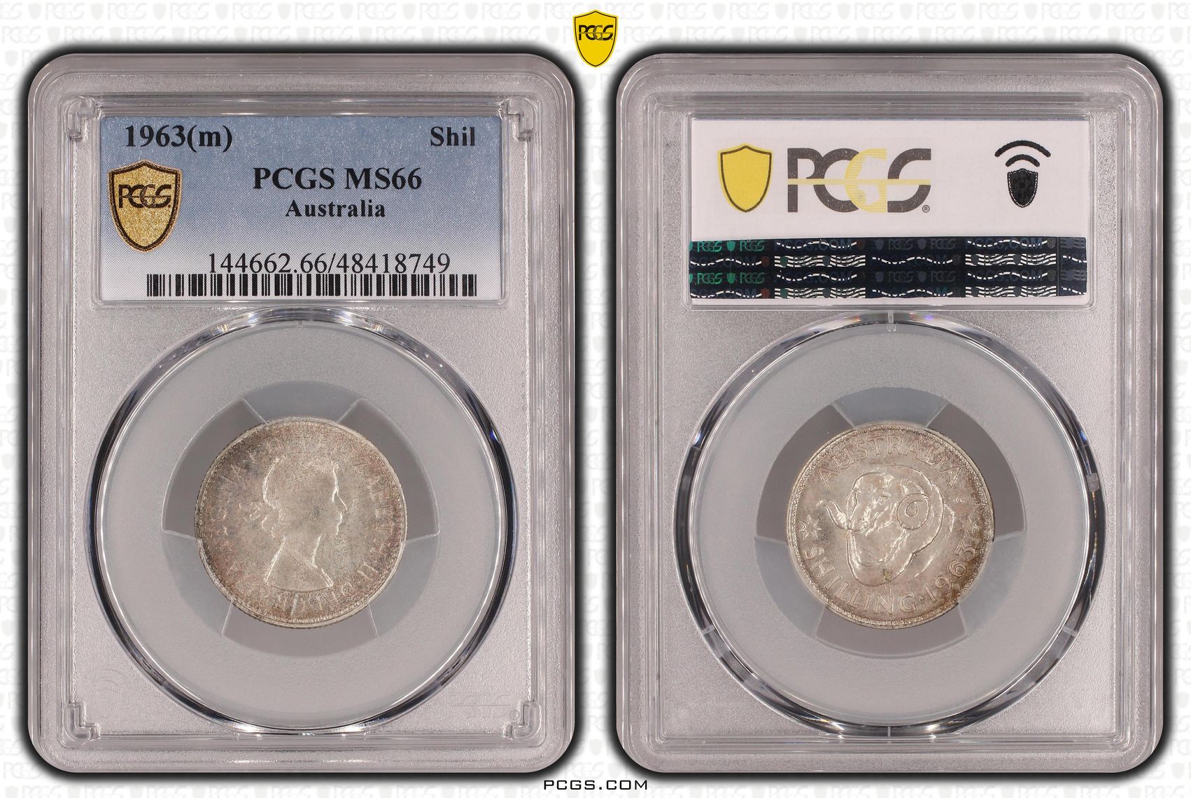 Elizabeth II, Shilling, 1963(m), PCGS MS66