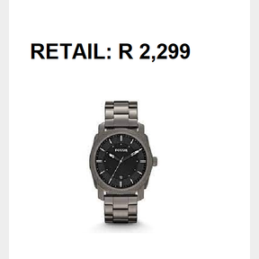 Fossil Men's Mid Smoke Stainless Steel Strap Watch - FS4774 | DR 51475/3787 B3 (S4)HV