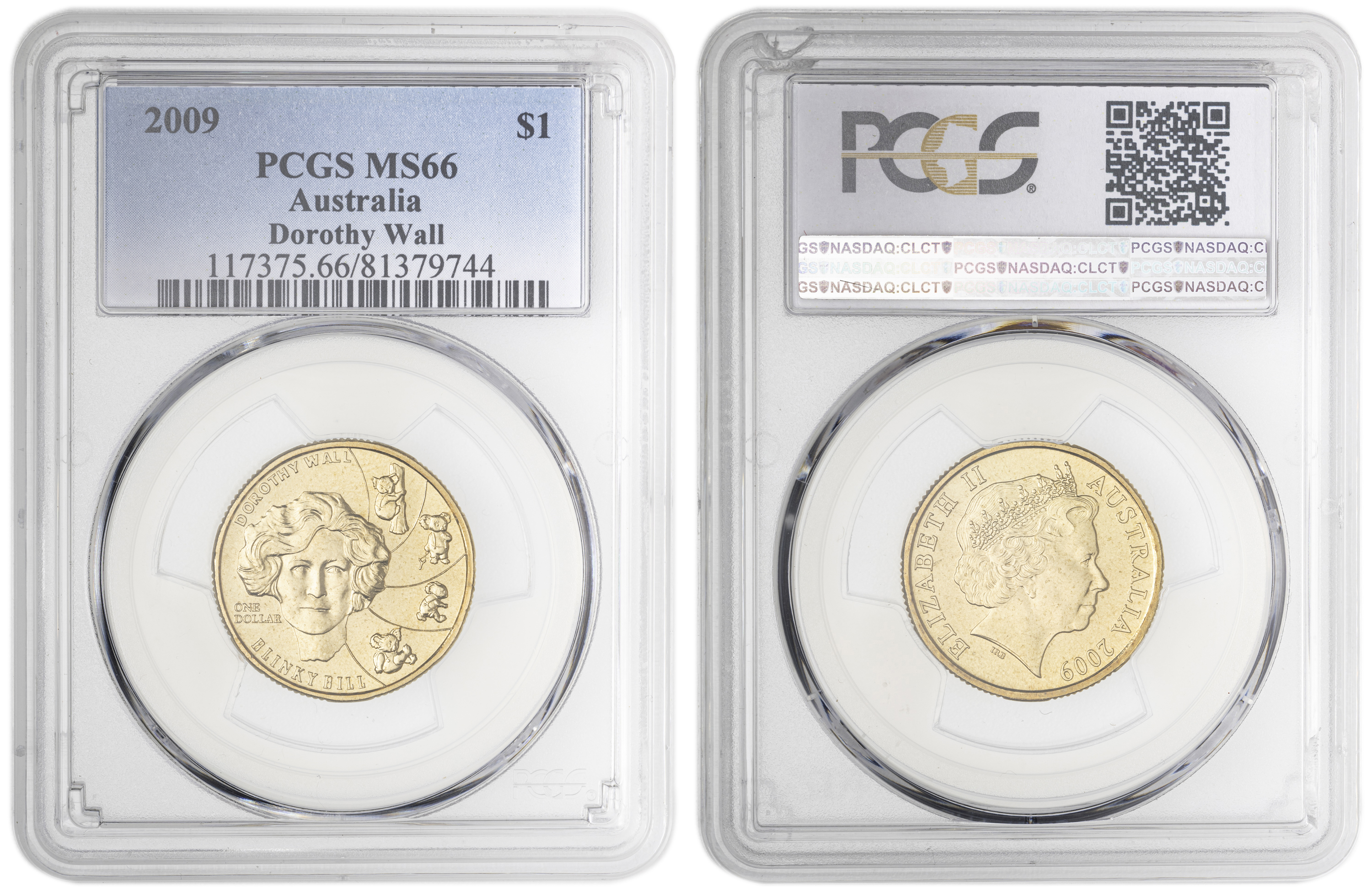 Dorothy Wall , One Dollar, 2009, PCGS MS66