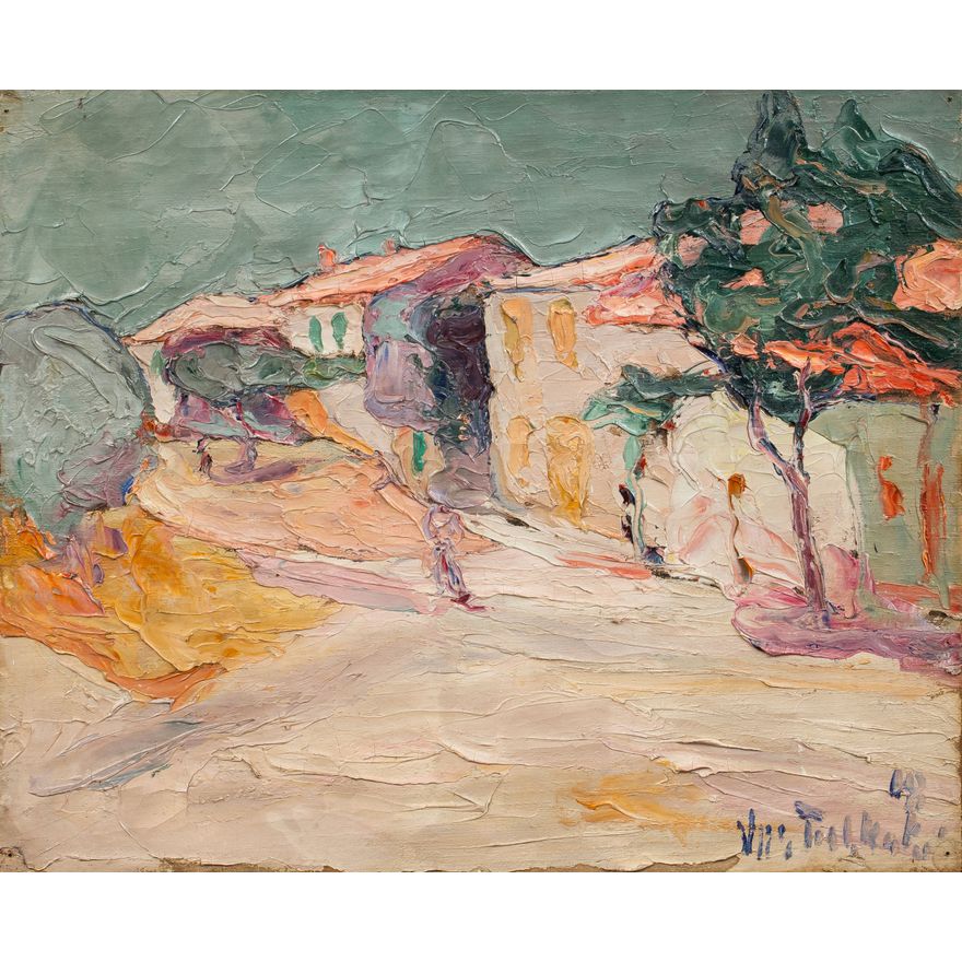 Włodzimierz Terlikowski | Pejzaż z willą, 1918 r.