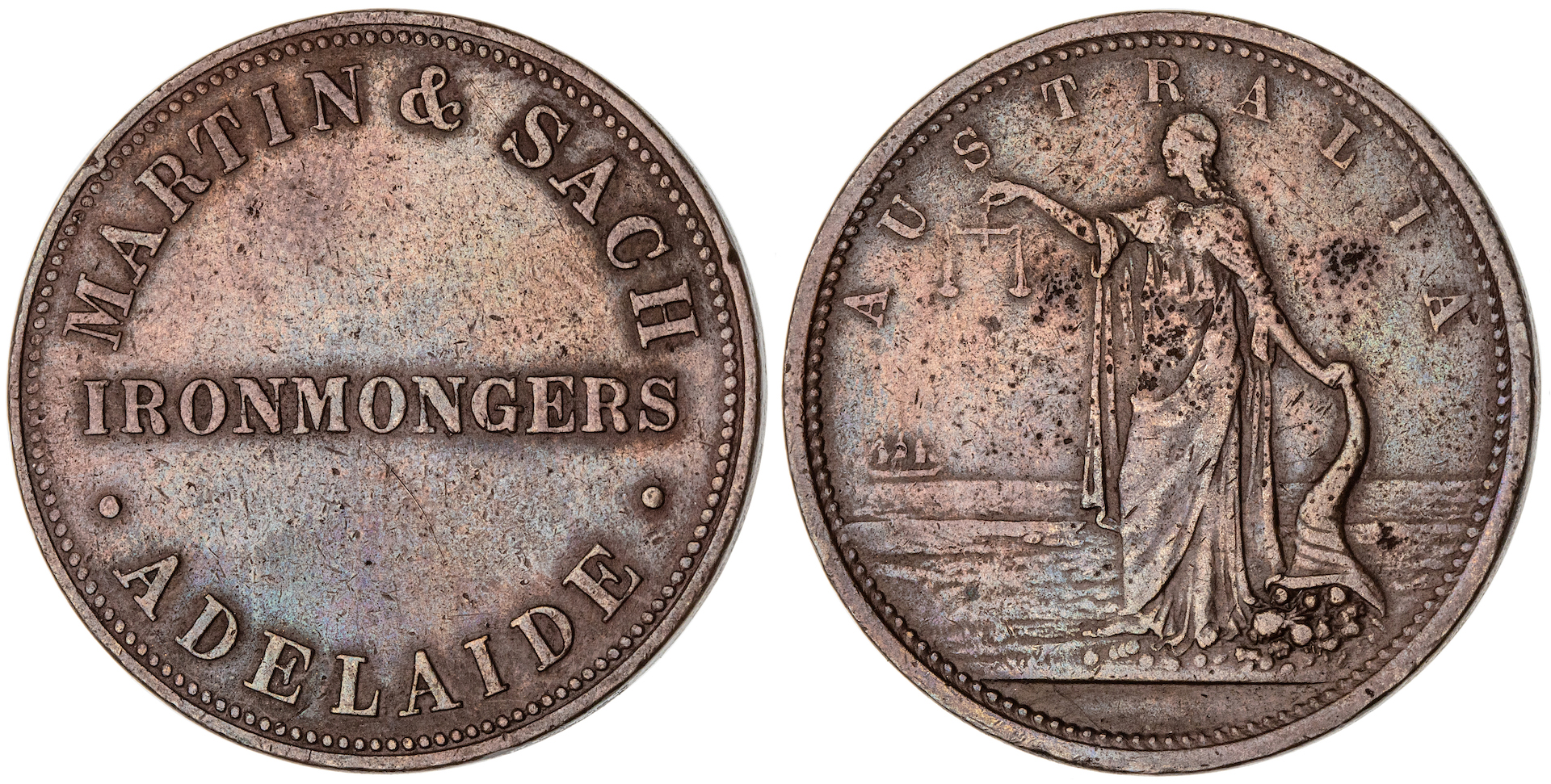 Adelaide, South Australia, Martin & Sach, Penny, ND, VF