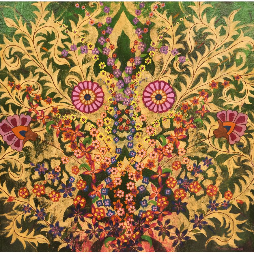Tamara English ''Let us Fall in Love'' (Floral Abstract) Oil