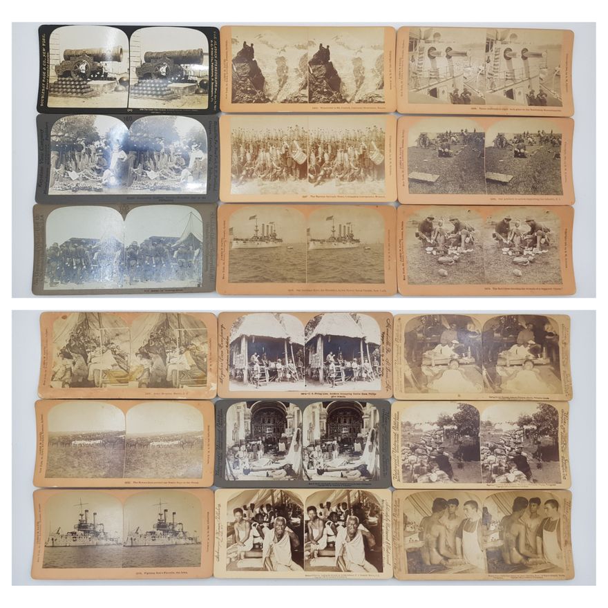 Stereograph Cards - War Themed (x18)