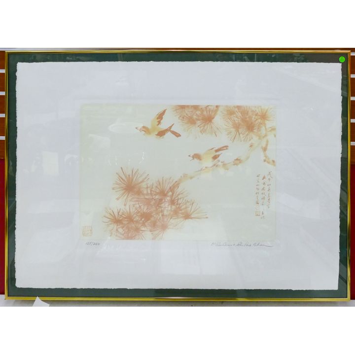 Stella and Shu Park Chan Chinese S/N Lithograph Framed 33''x45''