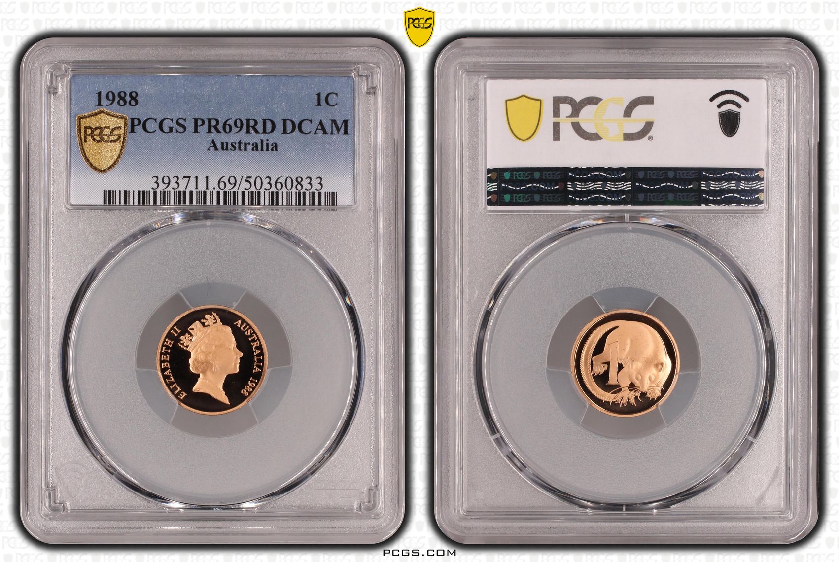 One Cent, 1988, Pcgs Pr69dcam