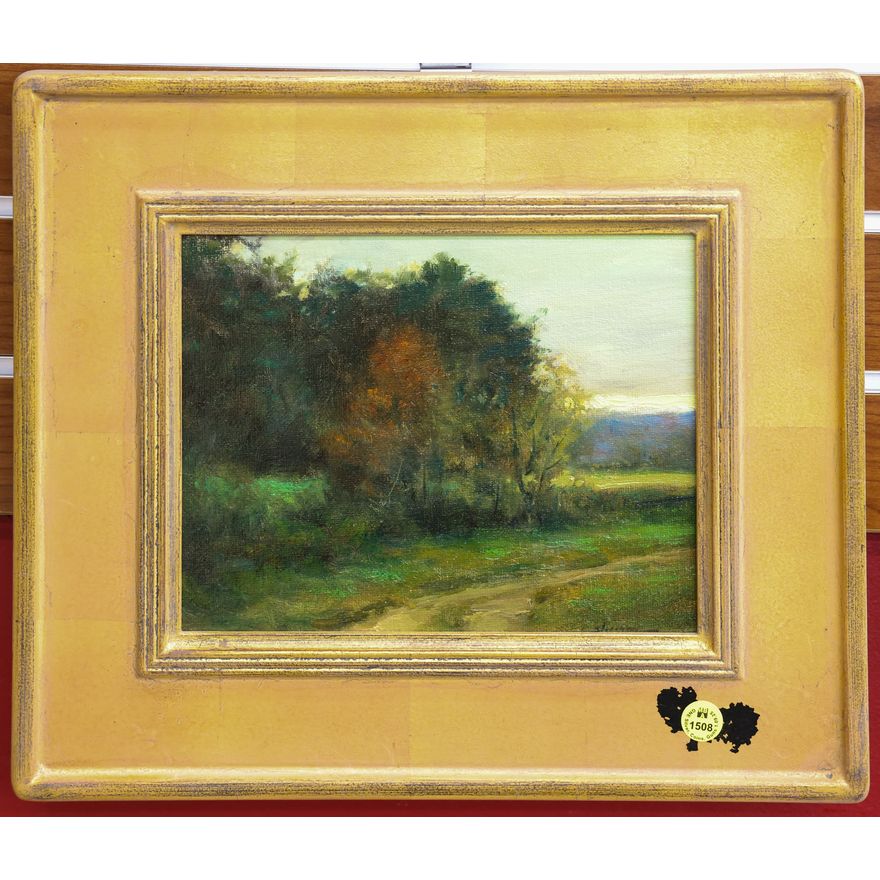 Dennis Sheehan (NH) ''Landscape'' Small Oil Painting Gilt Framed 13.5''x15.5''