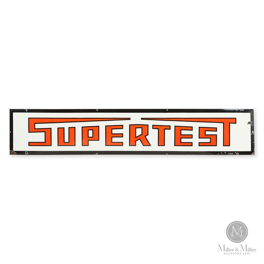 Small Super Test Sign Supertest Service Station 8' Horizontal Sign | Miller & Miller Auctions Ltd