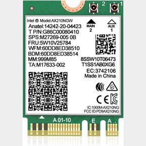 NICGIGA WI-FI 6E AX210 WIRELESS CARD MODULE, TRI-BAND EXTENSION 6GHZ, BT5.3, WPA3, 5400MBPS ULTRA LOW LATENCY, FOR LAPTOPS AND DES