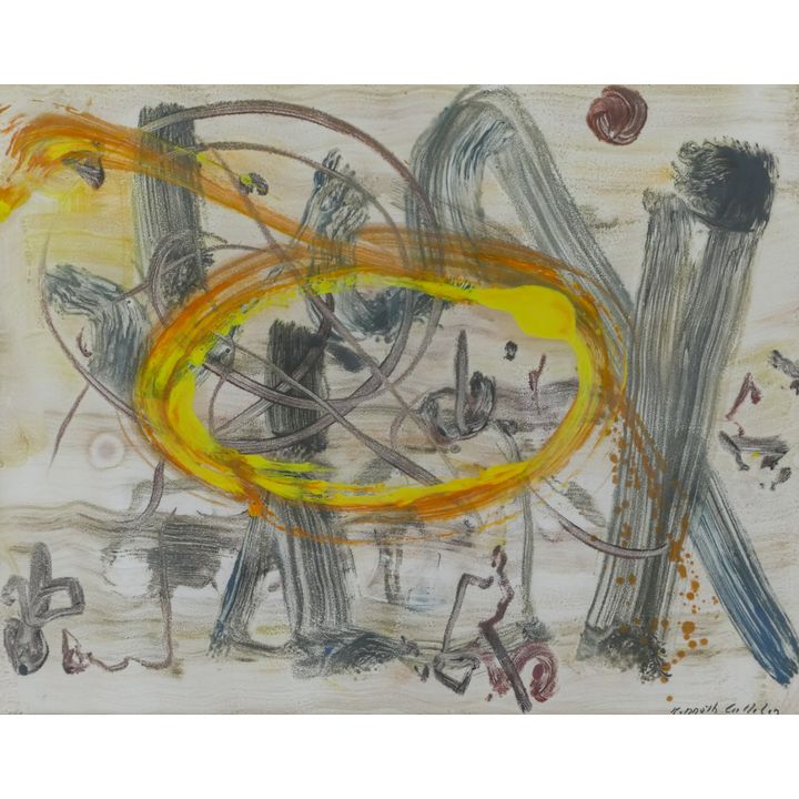 Kenneth Callahan ''Expanded Landscape'' Tempera