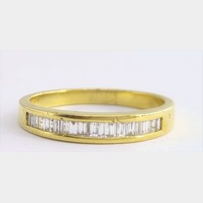 18CT BUEGGETTE BAND WITH .250CTS DIAMONDS COLOUR I/J CLARITY VS/SI ( SIZE N) - 51543/29