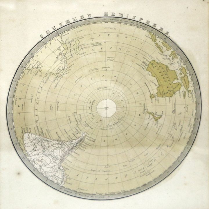 19th CENTURY - MAP, Southern hemisphere.