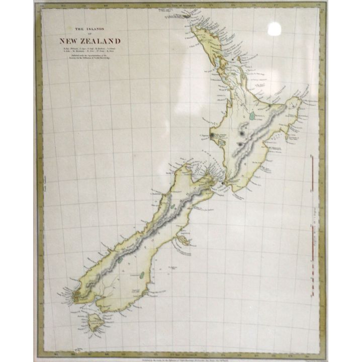 MAP, The Islands of New Zealand.