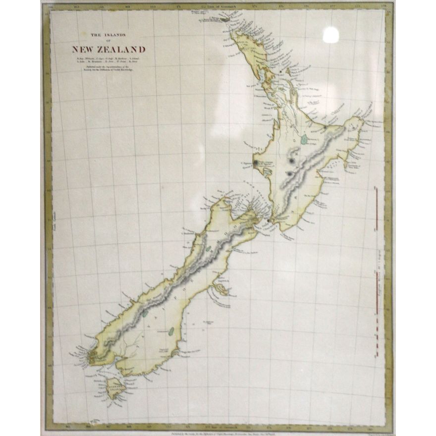 MAP, The Islands of New Zealand.