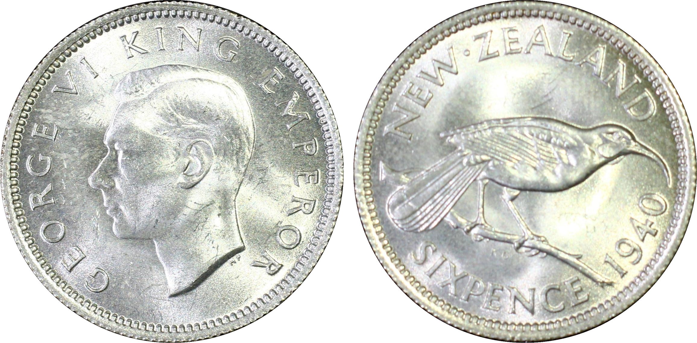 47 · New Zealand, Sixpence, 1940, PCGS - MS64